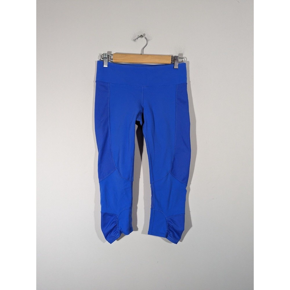 Alo Yoga Womens Violet Low Rise Capri Leggings Sz M‎ Gym Athletic Workout